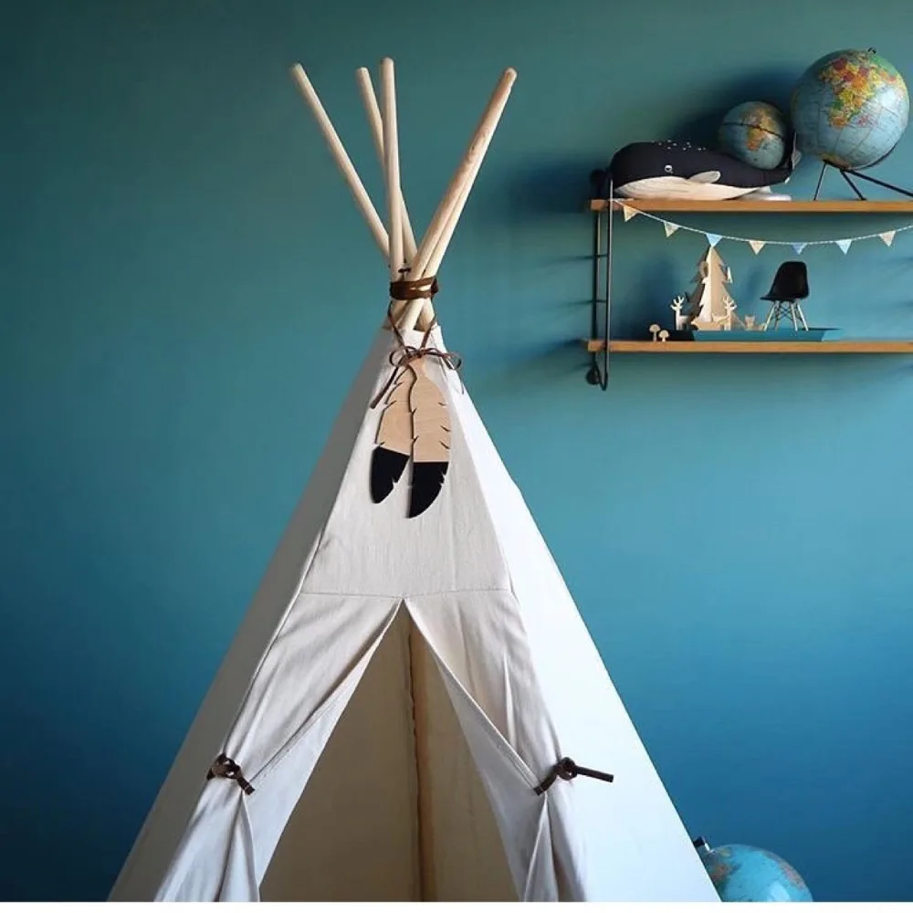 الشمال خشبية ريشة Teepee توبر ديكور خيمة اكسسوارات الديكور غرفة الاطفال ديكور جارلاند 2 قطعة/المجموعة