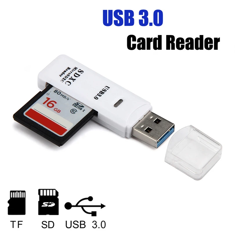 5 Гбит/с супер Скорость Mini USB 3,0 Micro SD/SDXC TF Card Reader адаптер оптовая продажа для надежного копирования/ скачать/backup A30