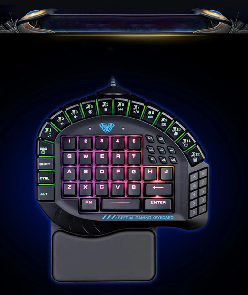 keyboard with backlit
