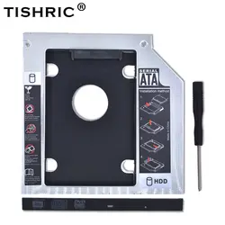 TISHRIC 2018 Алюминий Универсальный 2nd HDD Caddy мм 3,0 мм SATA 2,5 Optibay случае 9,5 "SSD DVD привод Box корпус адаптер для тетрадь