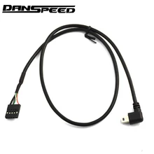 DANSPEED 50 см мини USB левый угол до 5p Pin Dupont провод кабель 2,54 мм Женский Разъем материнская плата кабель Шнур