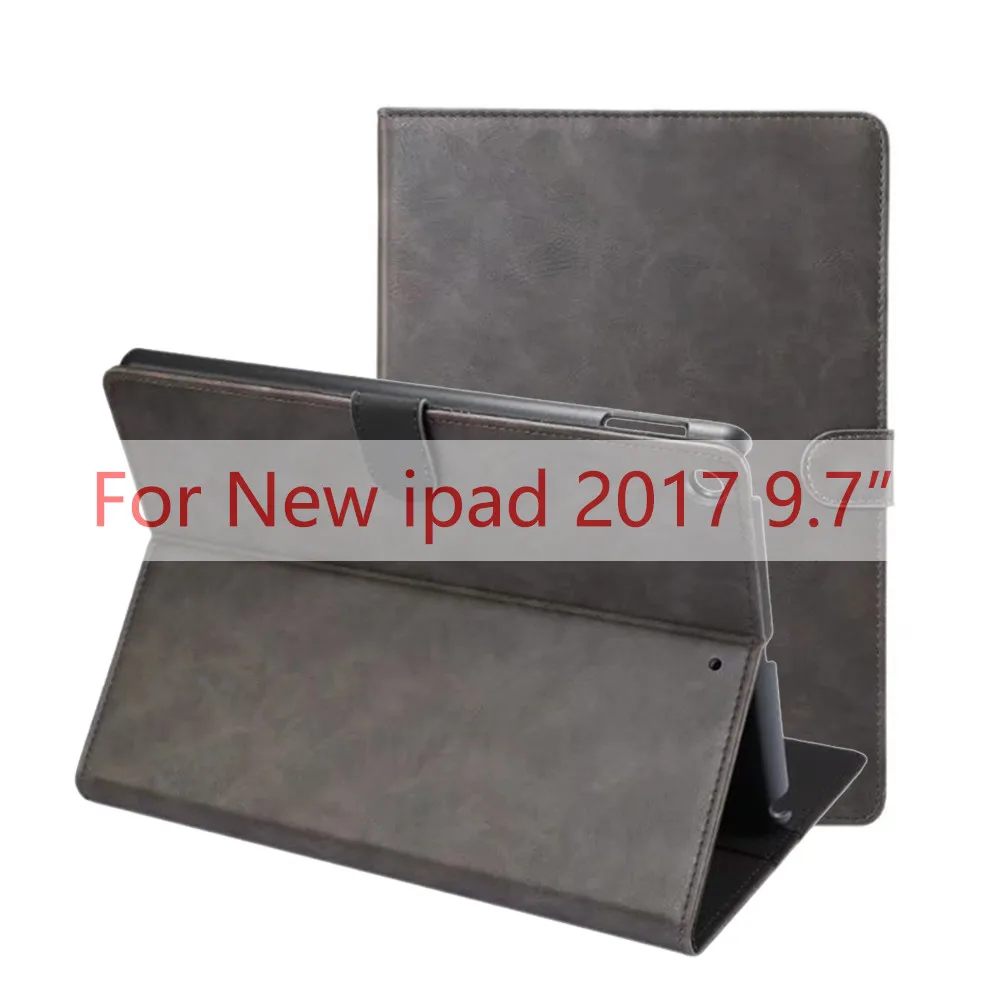 PU Gray Умный чехол для iPad 9," Pro 9,7 из искусственной кожи на магните, умный защитный чехол Coque Funda, чехол для нового iPad, чехол для планшета - Цвет: PU Gray
