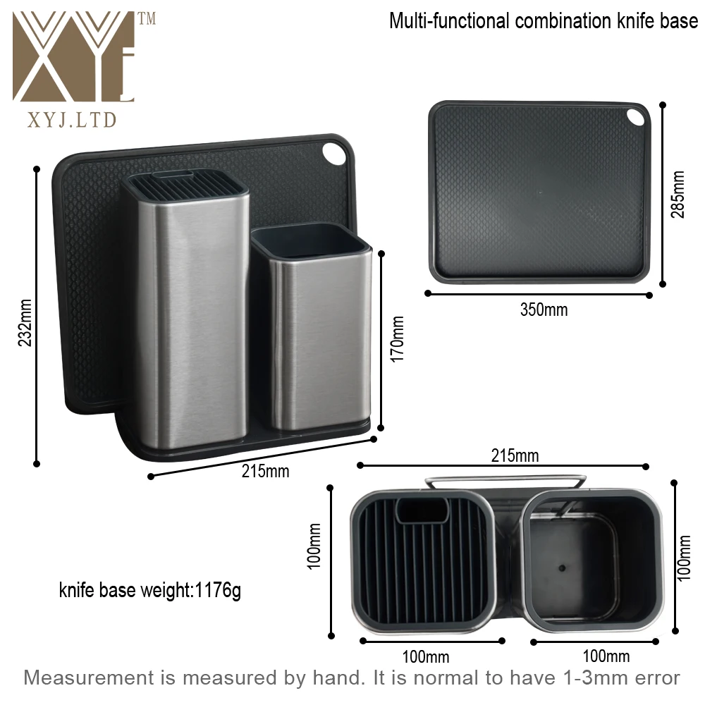 XYj набор кухонных ножей из нержавеющей стали держатель подставка блок точилка стержень разделочная доска ножницы аксессуары для приготовления пищи инструменты подарок