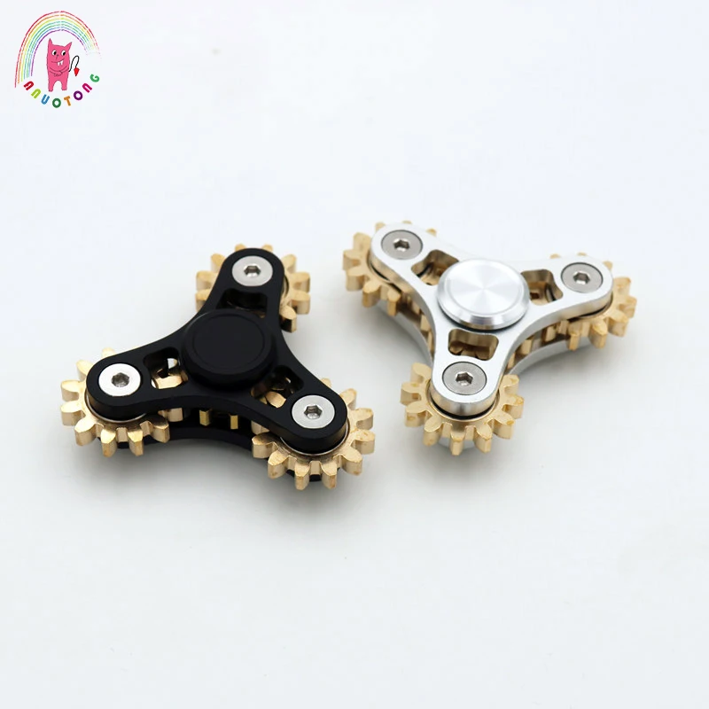 

Tri-Spinner Gear Teeth Linkage High-quality Metal Fidget Spinner Hand Spinner Finger Spinner Anti Stress Wheel Fidget Toy