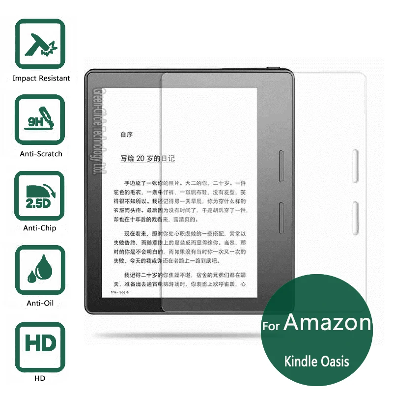 For Amazon Kindle oasis 9H HD Clear Tempered Glass Screen Protector