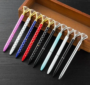 

Factory Wholesale 500pcs/lot Crystal Pen Diamond Ballpoint Pens Metal Ballpoint Pens Fast DHL Shipping