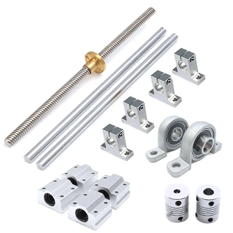 

Optical Axis Guide Bearing Housings Aluminum Rail Shaft Lead Screw Rod Slide Bushing Shaft Coupling CNC Parts