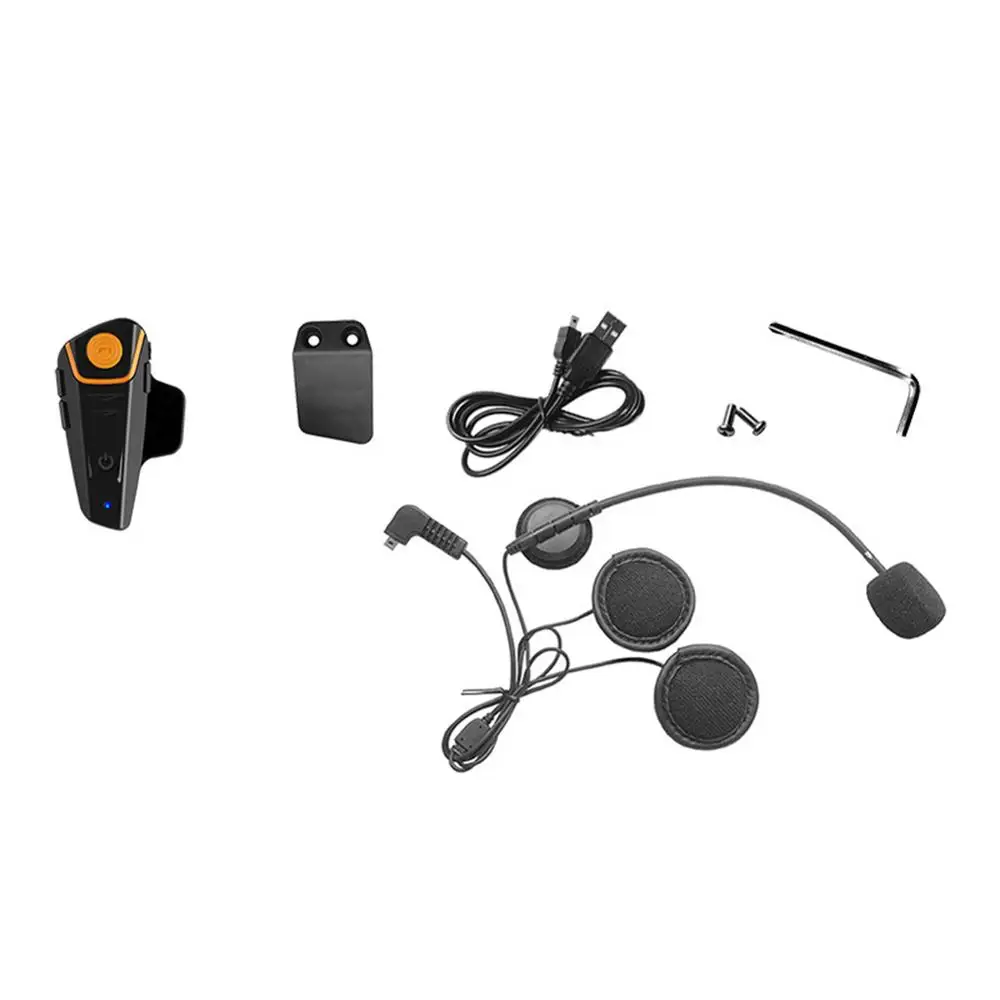 

Motorcycle Helmet Wireless Bluetooth Headset Intercom FM Function Interphone