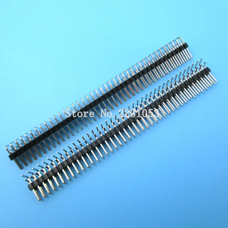 

5PCS/LOT 2.54mm 2 x 40 Pin Male Double Row Right Angle Pin Header Strip pin header double row angle