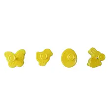 4 шт./компл. яйцо пасхальное украшение 3D мультфильм форма в виде зайчика DIY печенье с мастикой плунжерный Резак Кухня печенье штамп форма для печенья торт декорати