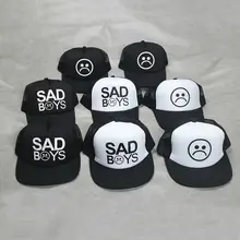 Модная бейсболка с принтом SAD BOYS, Мужская Бейсболка, женская кепка от солнца sadboy,, Черная кепка с плоским козырьком
