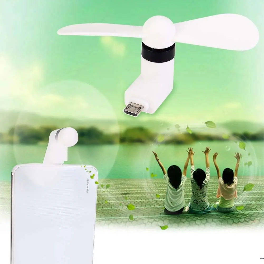 White New Micro USB Fan Portable Power Mini Fans For Android Samsung Galaxy S6 cheap fans toy