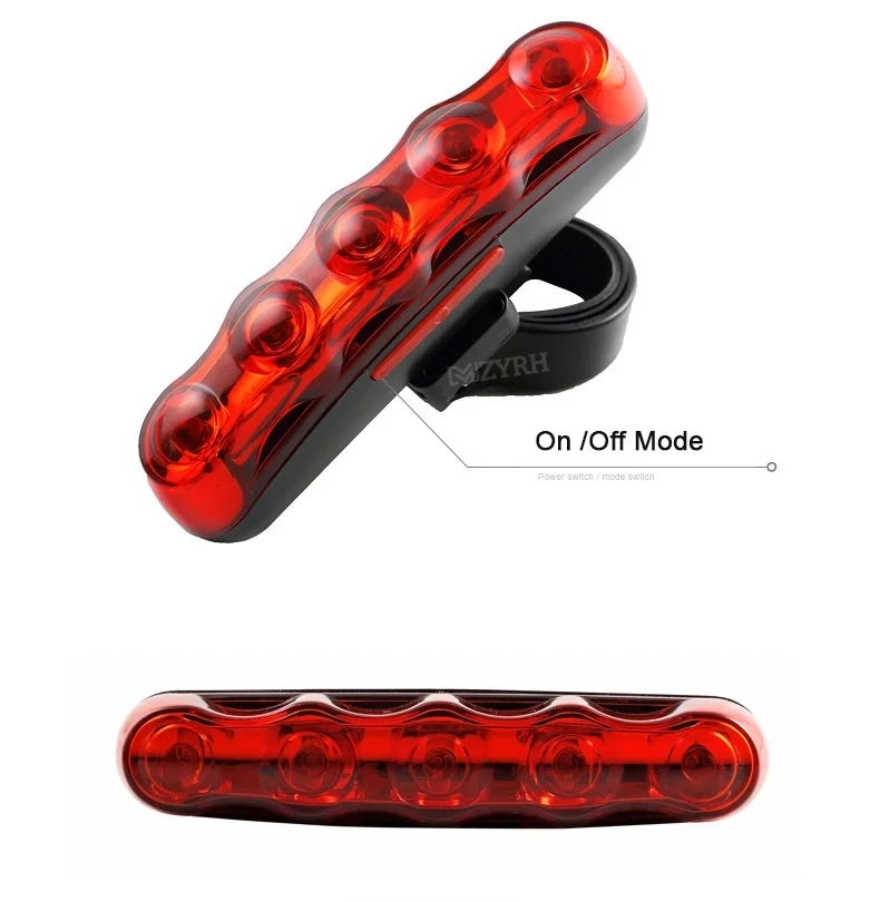 Excellent MZYRH Bicycle Rear Tail Light Red LED Flash Lights Cycling Night Safety Warning Lamp Bike Outdoor Riding Tail Light Accessories 30