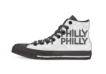 

Philly Philly Skyline Casual High Top Canvas shoes sneakers Light Walking Shoes