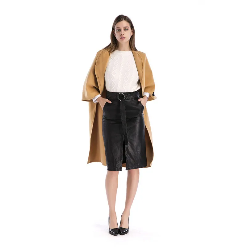 La Long Dames Hiver Chauve Manteau Vestes Manteaux 5xl Et Base khaki Automne Black Femmes Taille souris 2018 Cardigans Lâche De Nouveau Laine Manches Mélanges Plus Fwddaqvx7