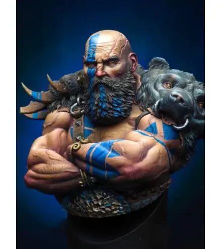 1/8 orc кричал бюст древняя фигура Смола модель миниатюрная Unassembly Неокрашенная