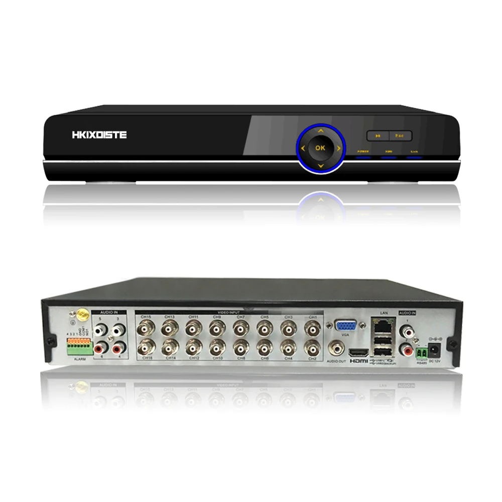 16CH 5 in1 AHD DVR support CVBS TVI AHD Analog IP Cameras HD P2P Cloud H.264 VGA HDMI video recorder RS485 Audio 4CH Alarm input