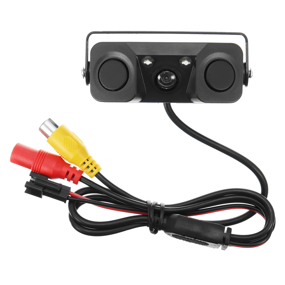 3 in 1 LED Angle of 170 Car Reversing Rearview Camera With Backup Radar Parking Sensor Waterproof Class IP67 Video Type NTSC/PAL