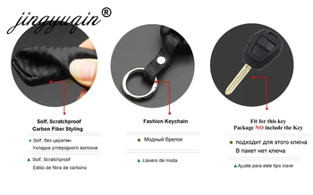 Keyforkess in fibra di carbonio Silicone telecomando Fob portachiavi per Isuzu DMAX D-MAX mu-x 2.5 2 pulsanti accensione caso chiave dell'automobile - Jingyuqin in fibra di carbonio Silicone telecomando Fob portachiavi per Isuzu DMAX D MAX mu