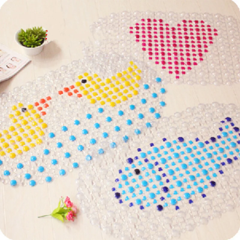 

PVC Non-Slip Bath mat cartoon bathroom carpet shower mats with suction cup Bathroom Product