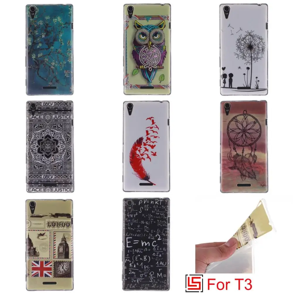 Ultra Thin TPU Silicone Soft Phone Cell Case etui fundas kryty Cover For Sony Xperia Xperi Experia T3 D5106 T 3 D5103 Feather |