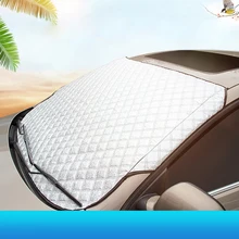 SUV Универсальный Автомобильный лобовое стекло всепогодный Снежный чехол и солнцезащитный чехол подходит большая часть автомобиля зеркальный протектор окна