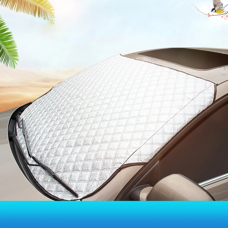 

SUV Universal Car Windshield All Weather Snow Cover & Sun Shade Protection Cover Fits Most of Car Window Mirror Protector
