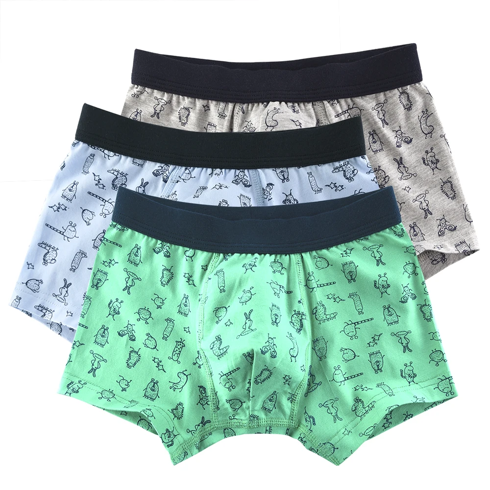 3 Pcs/Lot Cotton Children's Boy Underwear Cartoon Shorts Kid Boys