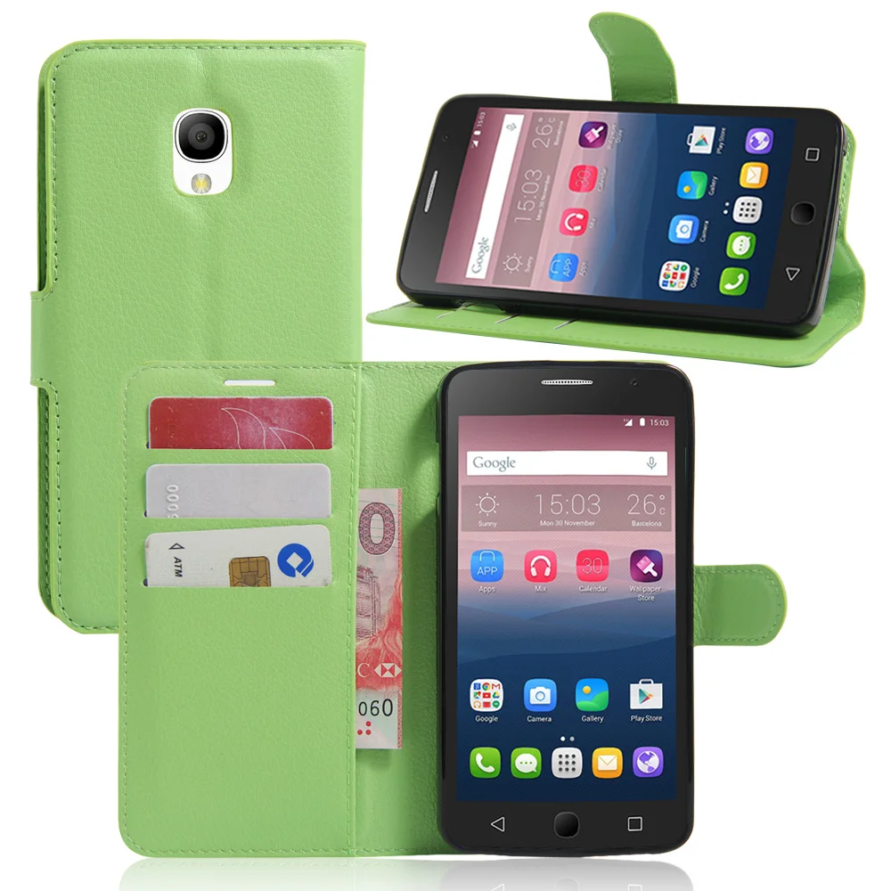 Классический чехол бумажник из искусственной кожи с подставкой для Alcatel Pop Star 5022D