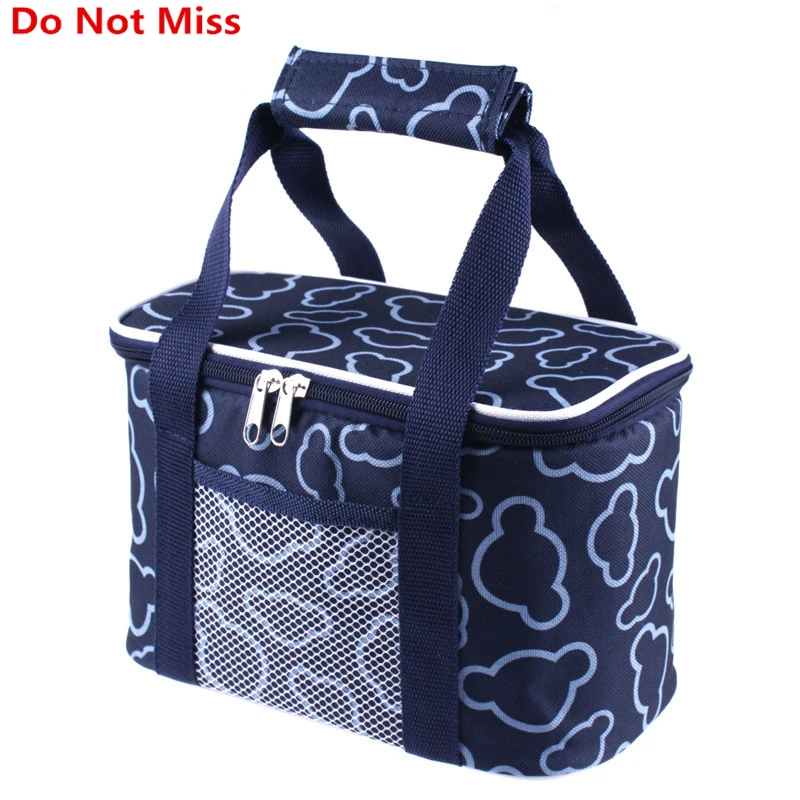 

New 2017 Waterproof lunch bag Portable folding picnic bag food Insulation bag women Mummy packs Insulation Hot and cold ice bags