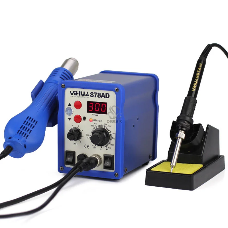 

220V 878AD 2 in 1 Constant Temperature Digital Soldering Station Solder Iron