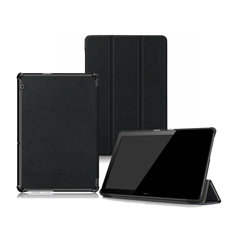 100 шт./лот Стенд кожаный чехол тонкий чехол для huawei Mediapad T5 10,1 AGS2-W09/AGS2-W19/AGS2-L09/AGS2-L03 флип чехлы