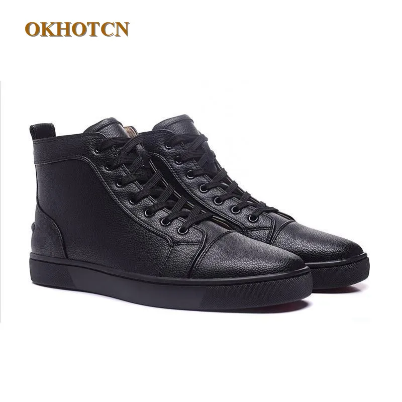 35 Homens Estilo As Sneakskin as High Até 46 Couro Show Tamanho Pé Do Luxo Casuais Sólida Show Mens Grife Dedo Sapatos Redondo Rendas Top De Moda Sapato gWpHIn1qn0