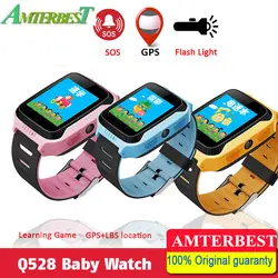 AMTERBEST Q528 Сенсорный экран gps Для детей Смарт часы с освещения местоположения телефона sos-вызов Remote Monitor PK Q90 Q80