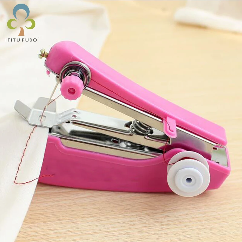 1pc portatile Mini macchina da cucire manuale funzionamento semplice  strumenti per cucire tessuto per cucire pratico strumento di cucito LYQ