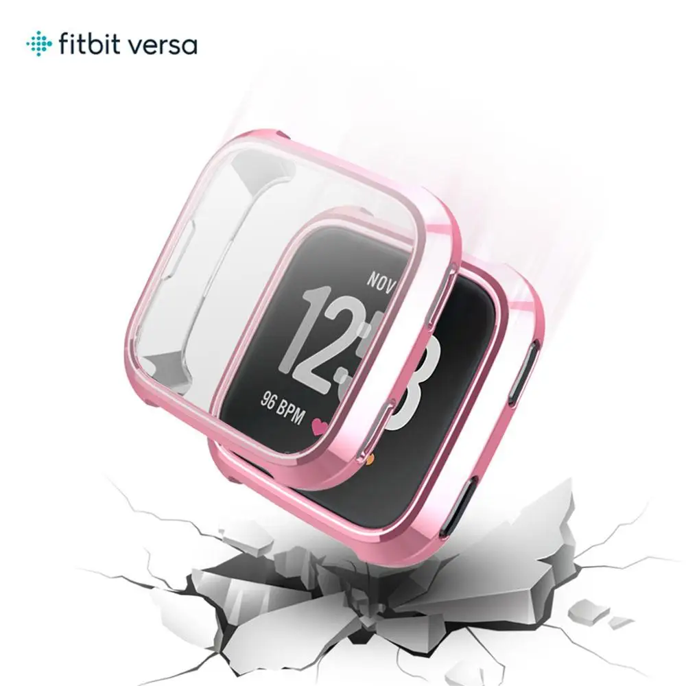 Покрытие+ ТПУ защитный силиконовый чехол для Fitbit Versa полная Защита экрана для Fitbit Versa чехол 61014