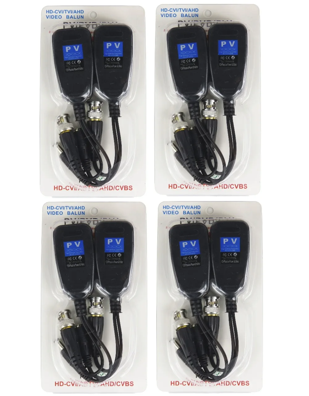 STARAUDIO 4 пары CCTV Coax BNC Video Power Audio Balun Transceiver RJ 45 до CAT5e 6 защитных стандартов|audio video|balun
