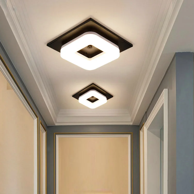 

LED Modern Mount Ceiling Lights Avize Square Lustre Luminarias Lamps for Home Aisle Corridor Balcony Hallway Ceiling Lighting