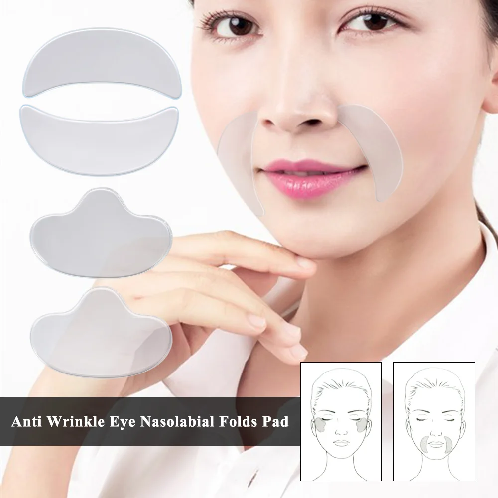 

Anti Wrinkle Eye Face Pad Reusable Medical Grade Silicone Invisible Nasolabial Folds Anti-aging Mask Prevent Face Wrinkle