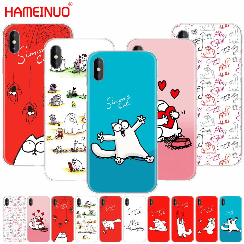 HAMEINUO Funny Cute Simons Simon's Cat Cats cell phone Cover case for