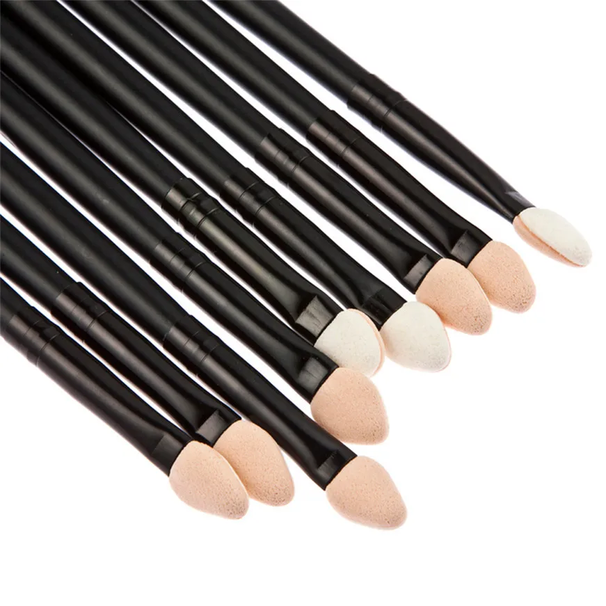 Functional Black Double headed Sponge Eyeshadow Brush+Nose Shadow Brush