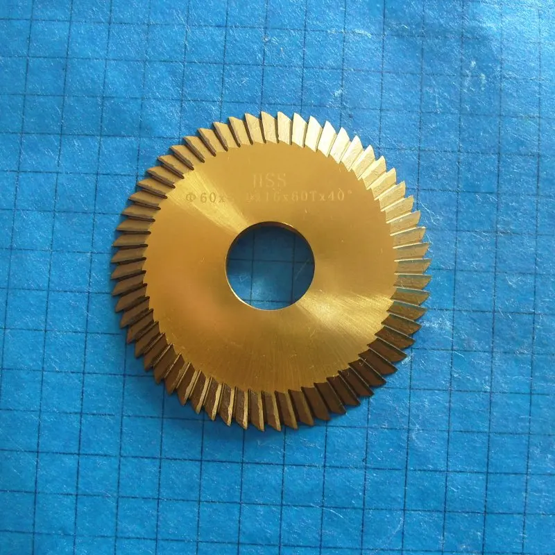 

Original Raise 0010 High Speed Steel Double-sided Angle Milling Cutter with Titanium Coating for Wenxing Key Machine of 218,216