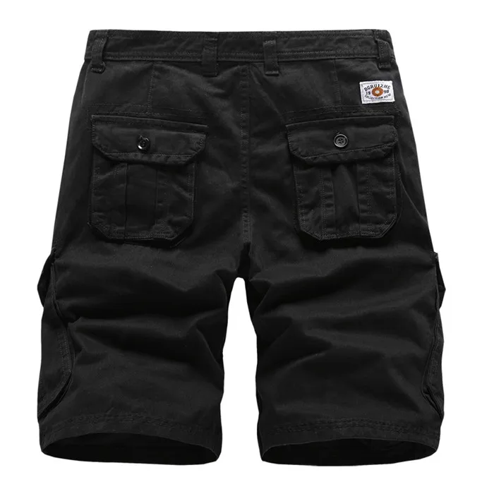 New Multi-pocket Men Cargo Shorts Casual Loose Short Pants Solid Camo Military Summer Knee Length Plus Size Shorts,2813