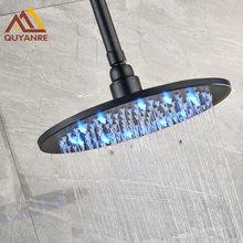 Бесплатная доставка Черный Цвет Showerhead свет круглый без рука осадков Ванная комната головы