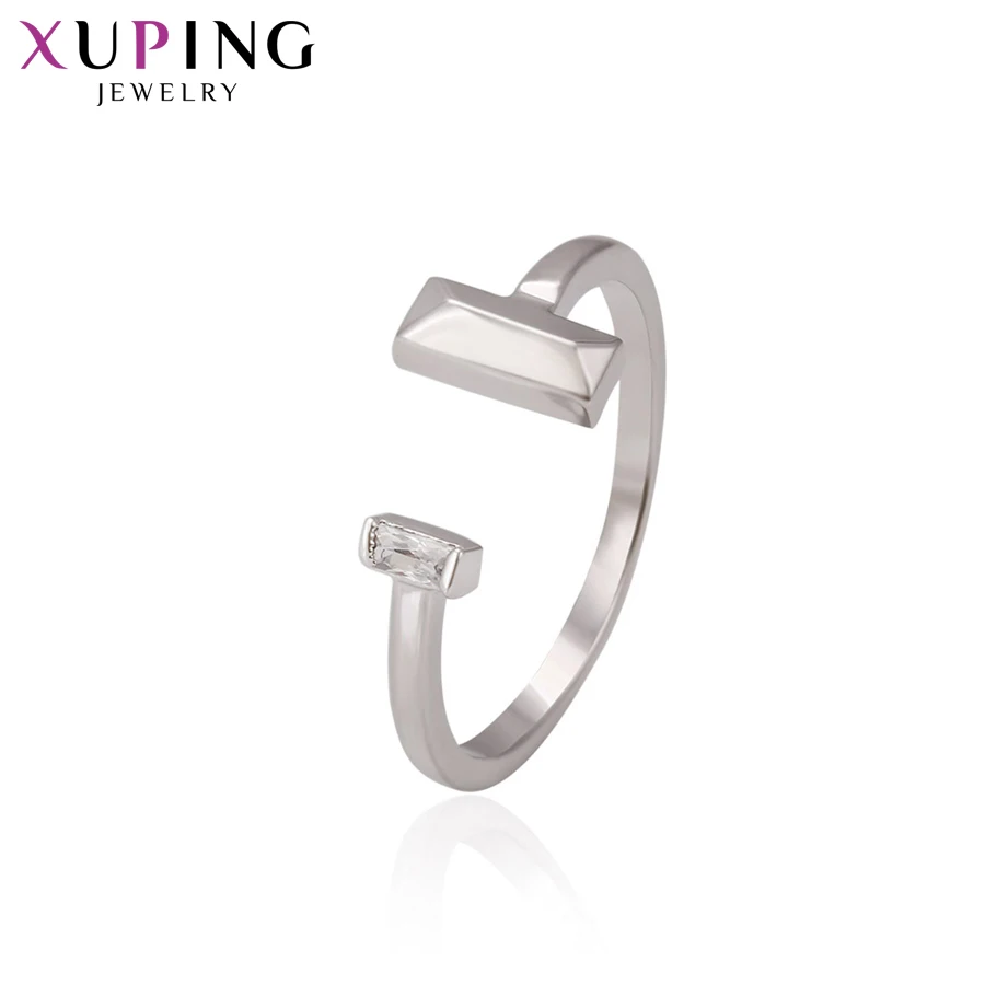 

Xuping Fashion Simple Adjustable Ring With Synthetic Cubic Zirconia Jewelry for Women Christmas Day Gift S78,1-14788