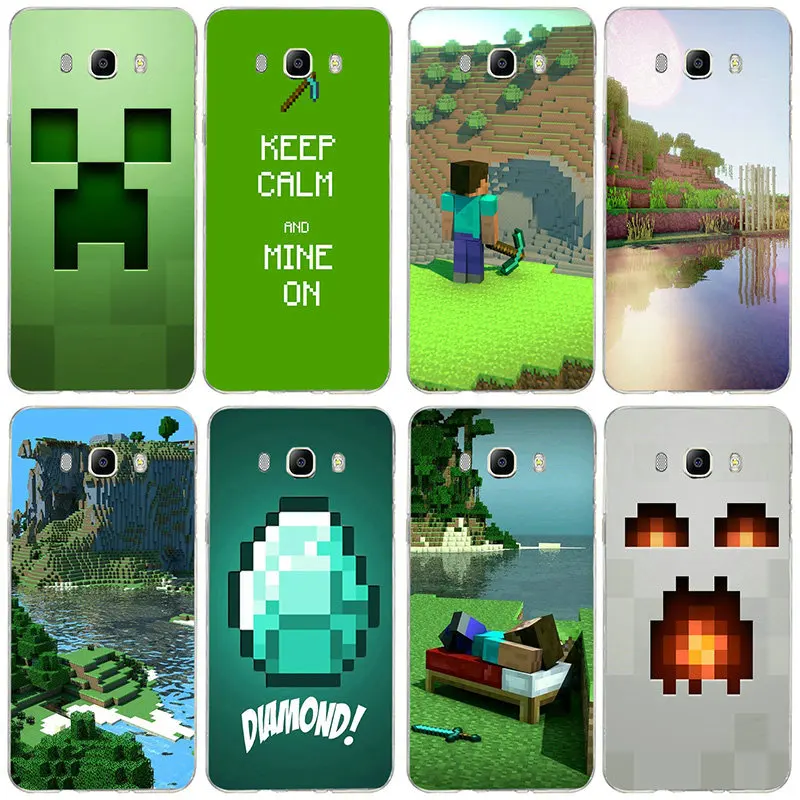 

Soft Silicon Phone Cases for Samsung S2 S3 S4 S5 Mini S6 S7 Edge S8 S9 S10 Plus Lite Note 5 8 9 Games Minecraft Diamond