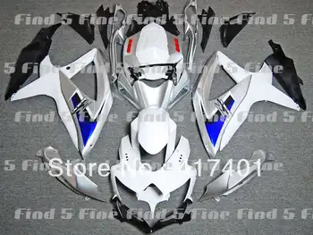 

silver white blue black for GSX R600 R750 08-10 GSXR 600 750 GSXR600 GSXR750 GSX-R600 GSX-R750 08 09 10 2008 2010 fairing kit