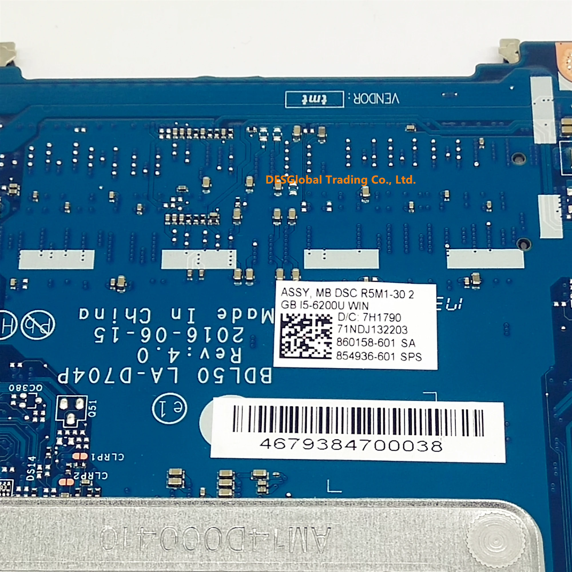 discount  For HP 15-AY 15-ay015ds Laptop Motherboard i5-6200U LA-D704P DDR4 854936-501 854936-001 Mainboard B