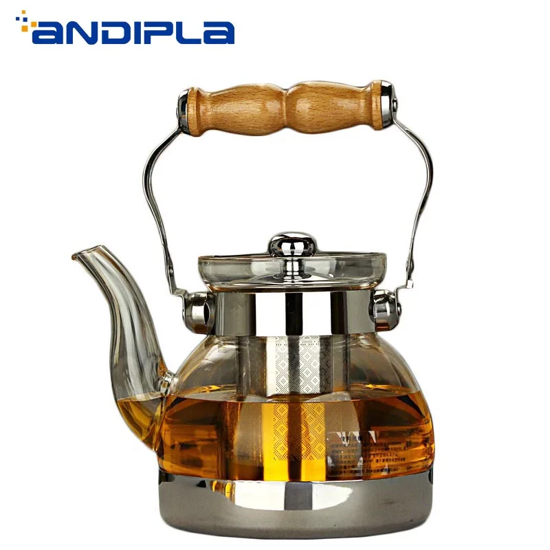 Fashion Electric Ceramic Heater Kettle Heat Resistant Glass Teapots