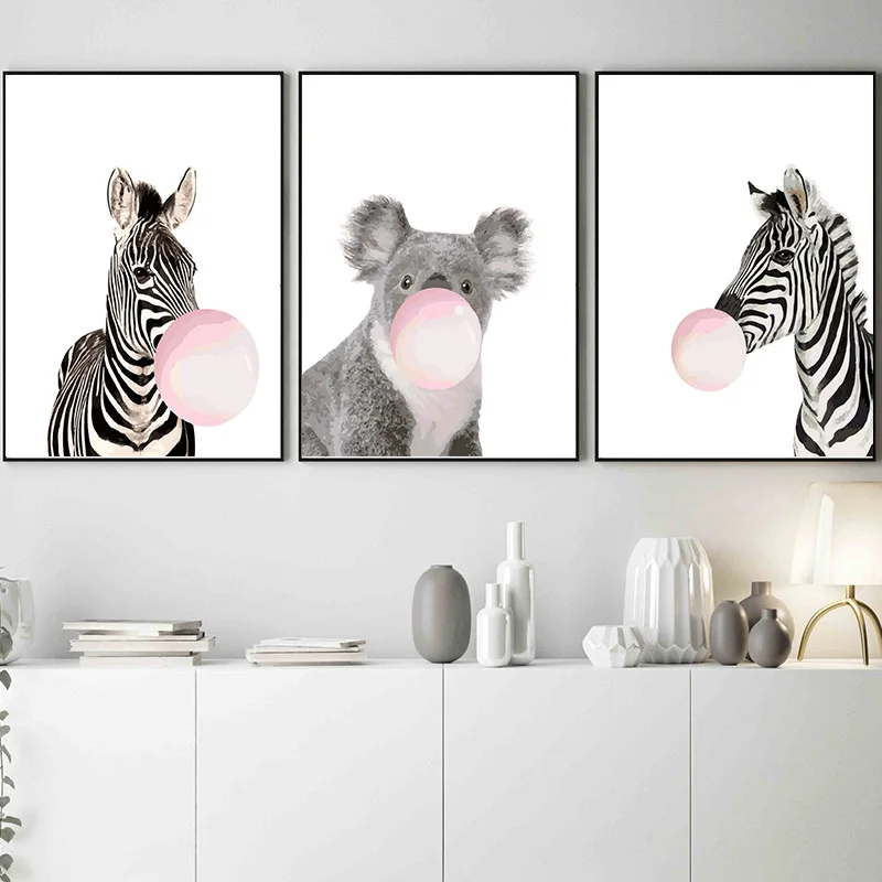

DIY Arcylic Painting Coffee Pictures By Numbers zera pink red ballon On Canvas Framed Wall Art For Living Room Home Decoration